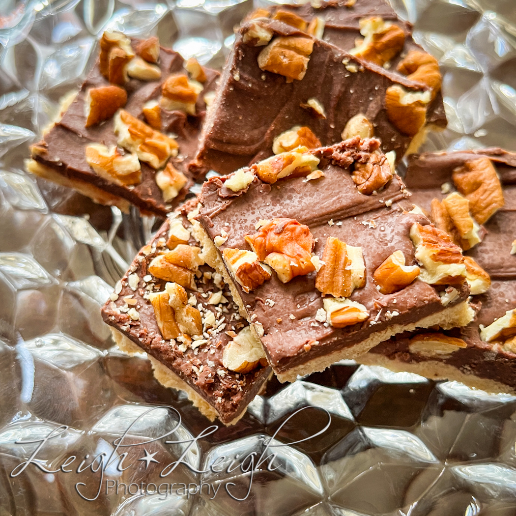 toffee cookies on plate