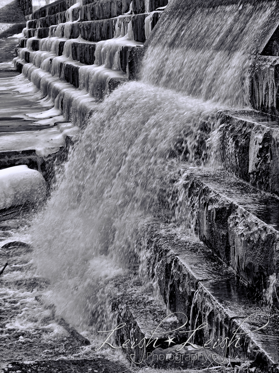 waterfall on dam