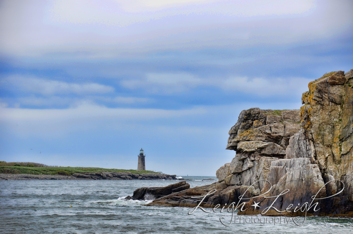 Cushing Island Face (in the Rock) and Ram Island Lighthouse