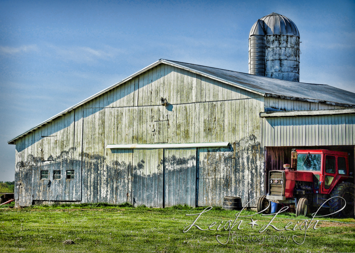 barn and tractor