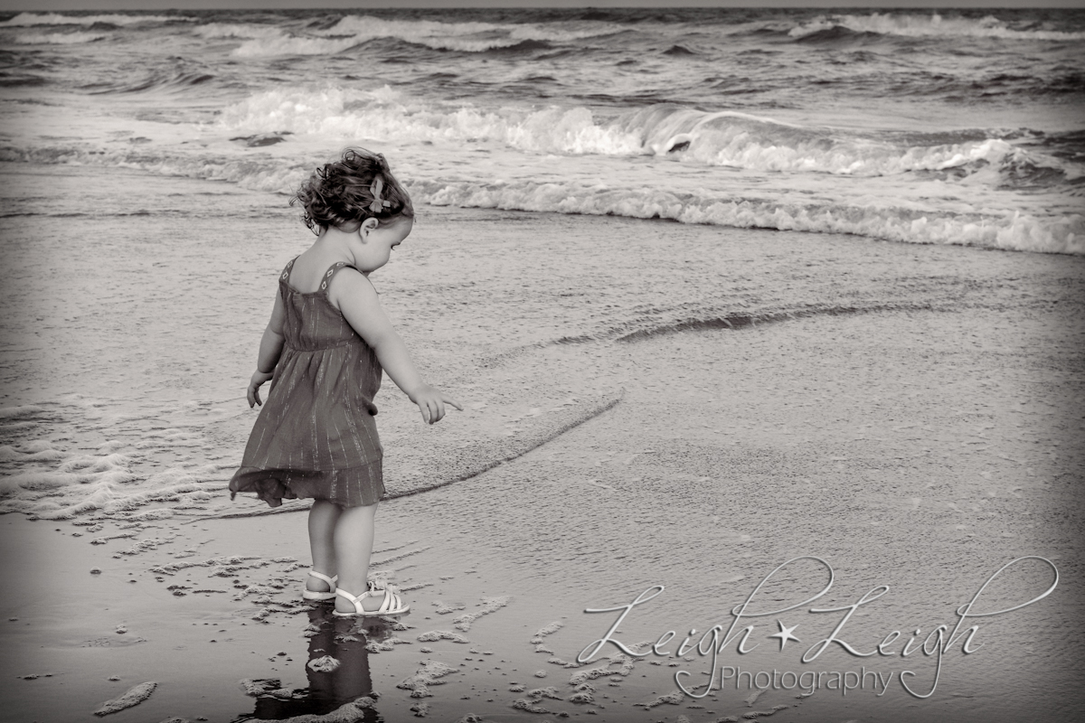 little girl on beach