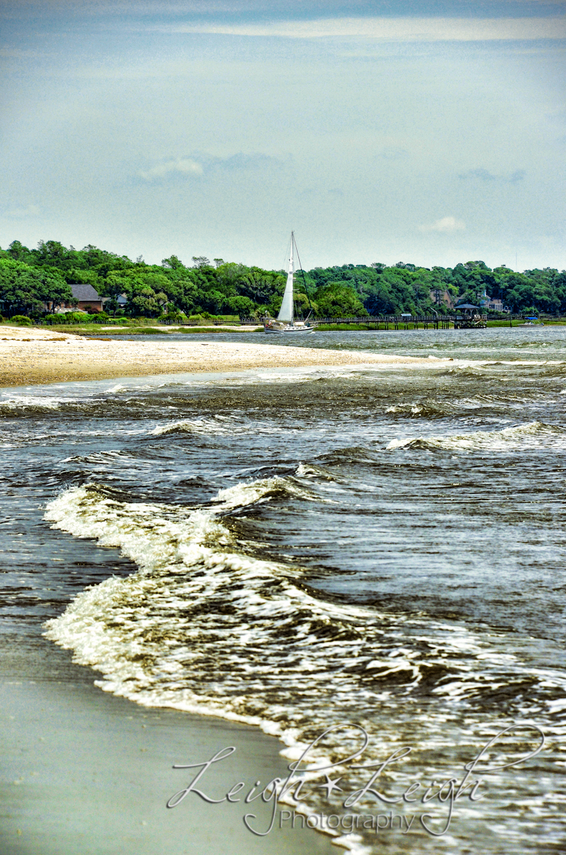 beached sailboat