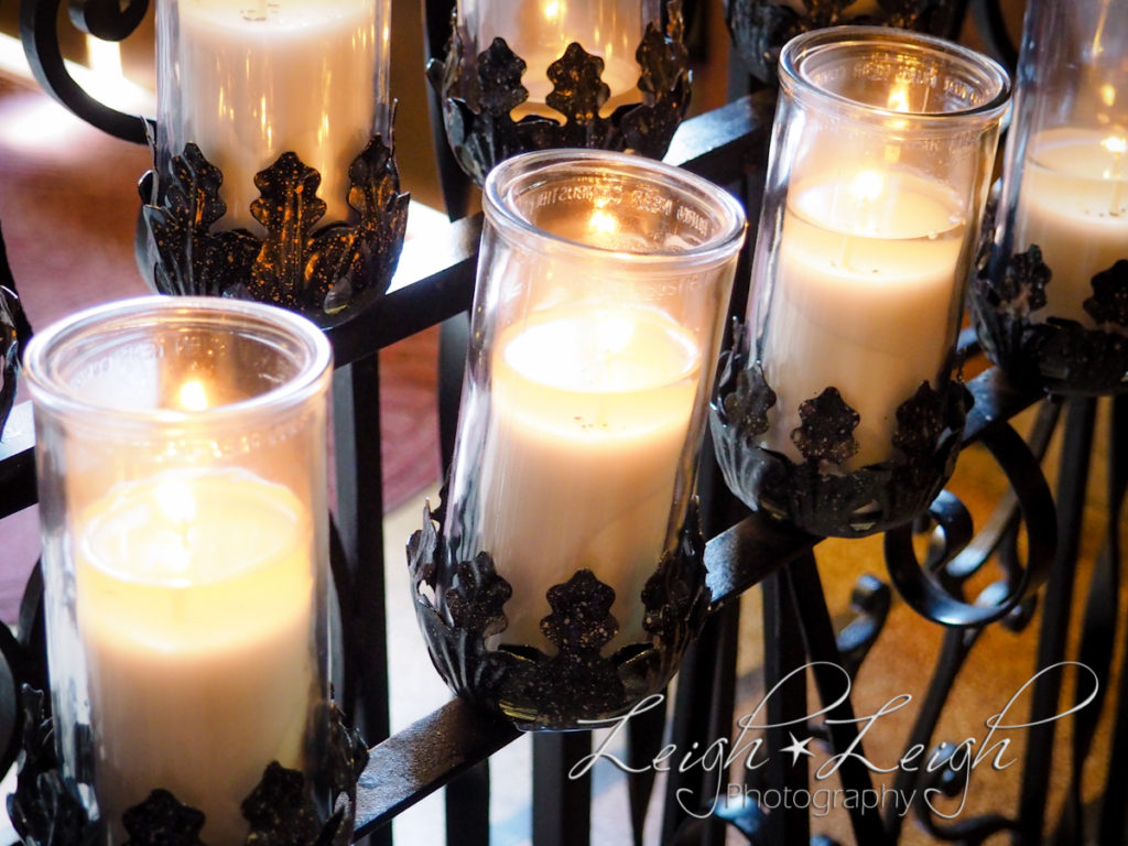 candles in stand