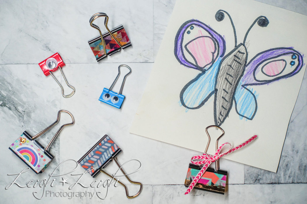 decorated binder clips