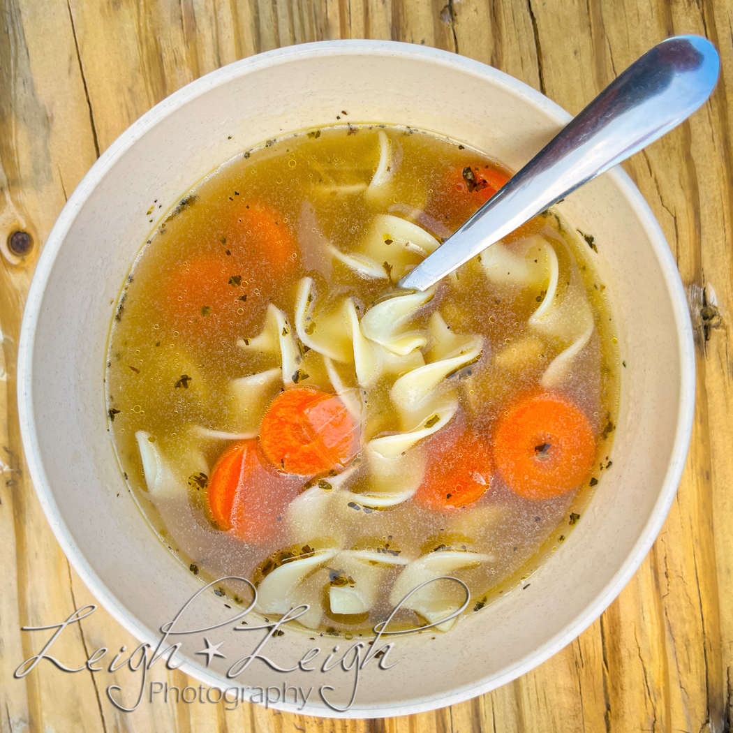 bowl of chicken noodle soup