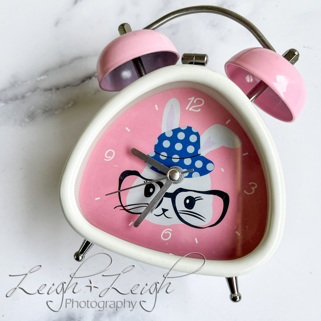 kid alarm clock with bunny on it