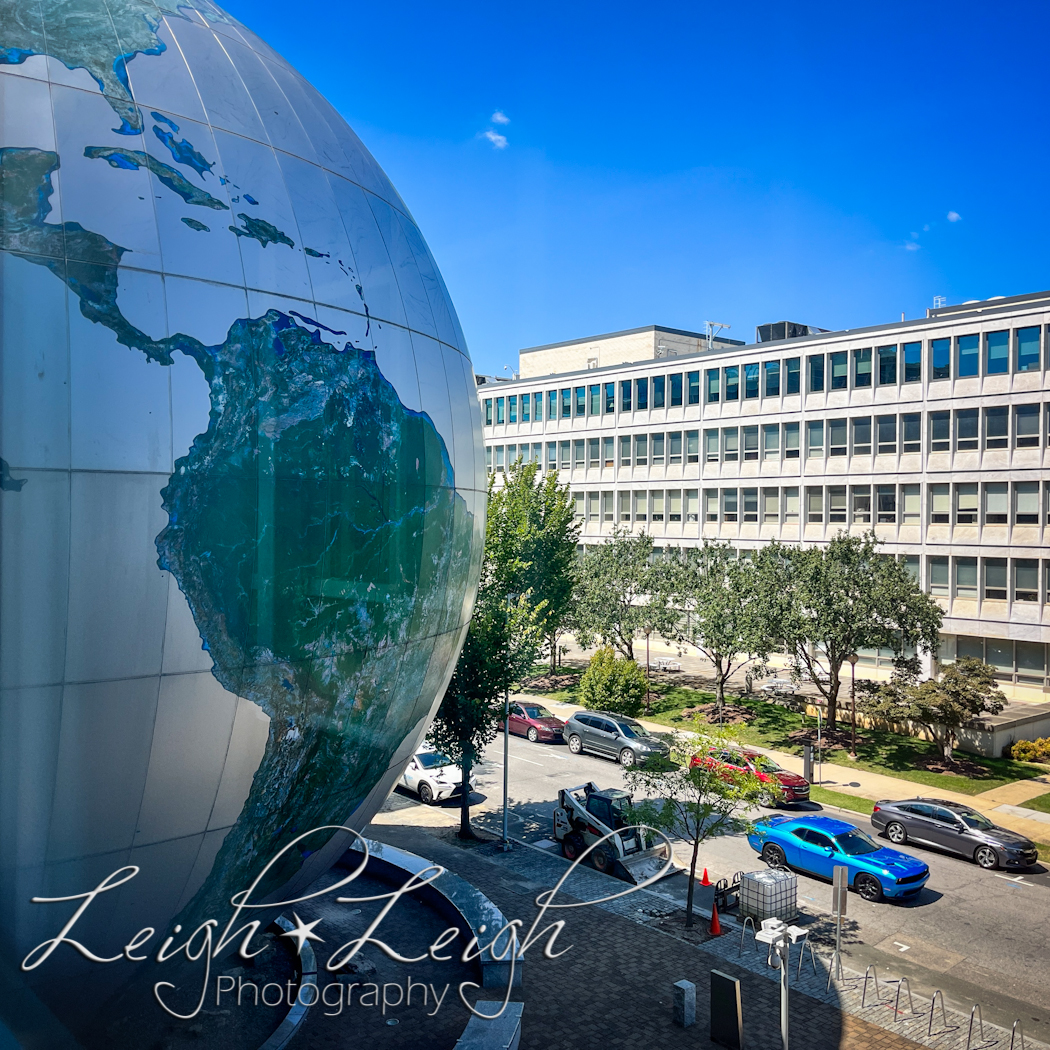 huge building-sized globe on the outside of science museum