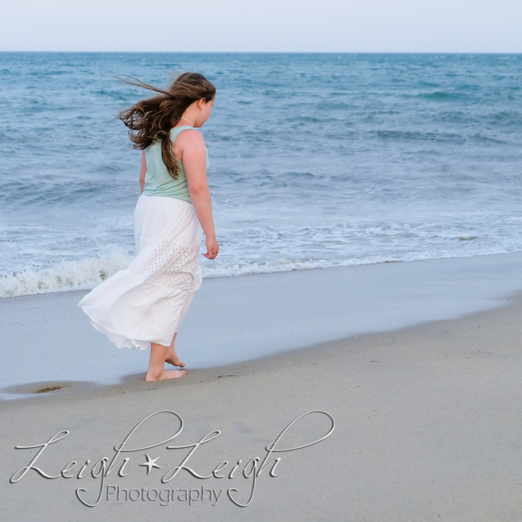 child walking on beach