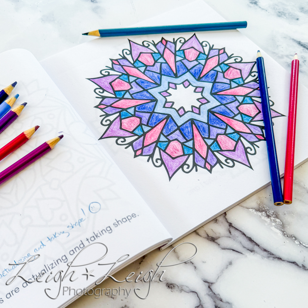 Coloring page with pencils