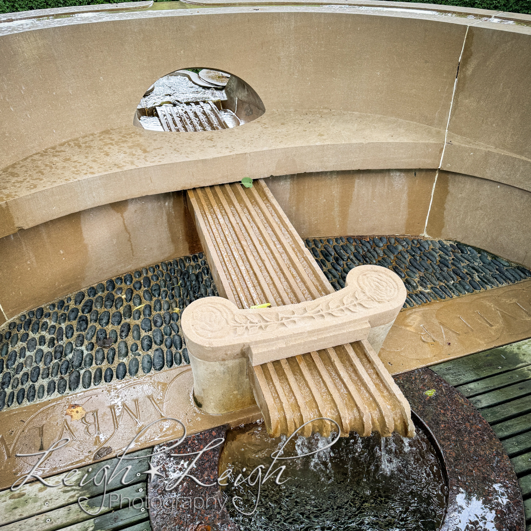 fountain at Cathedral Labyrinth, New Harmony, IN