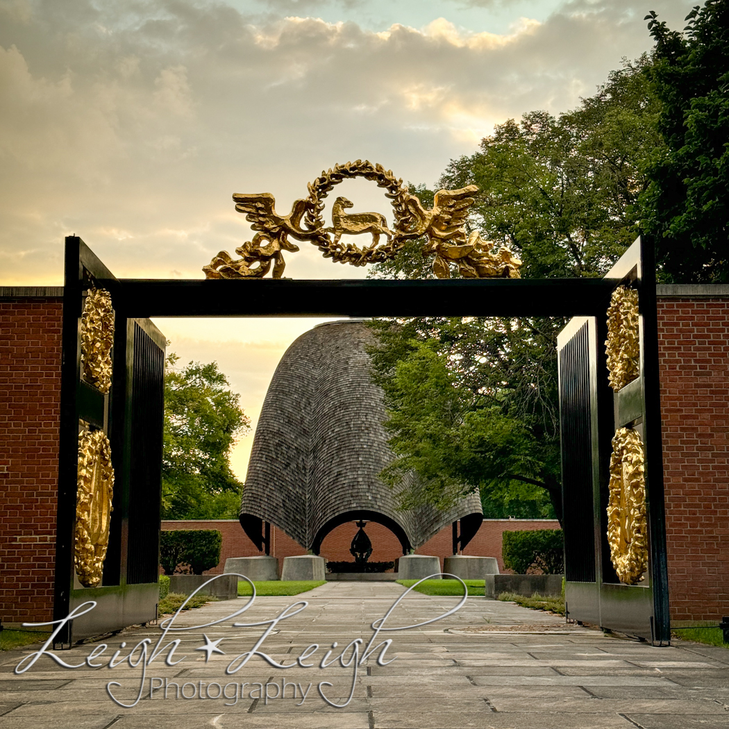 Entrance gates at Roofless Church, New Harmony, IN