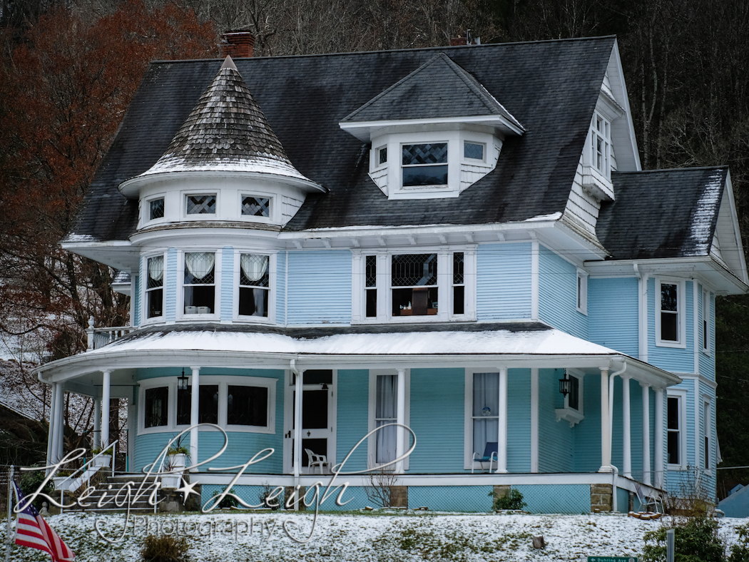 big blue house in Bramwell, WV