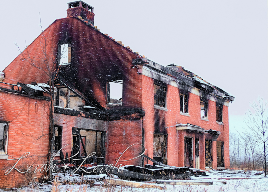 back of old governor's mansion after it burned 